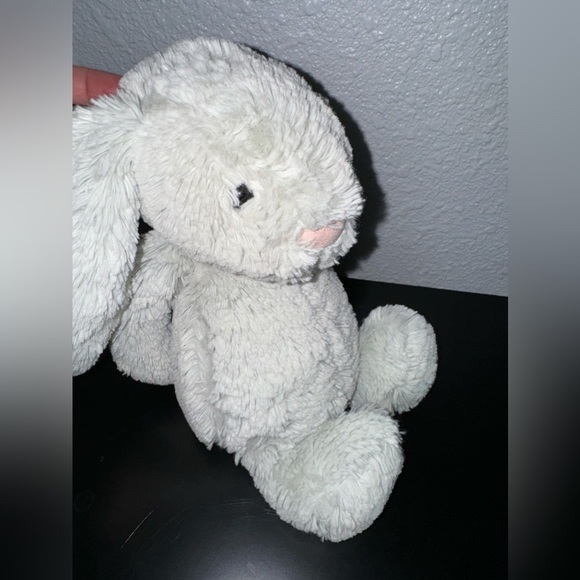 Jellycat Bashful Bunny Aqua Teal Blue Plush Rabbit Toy Lovey 12” - Picture 5 of 5